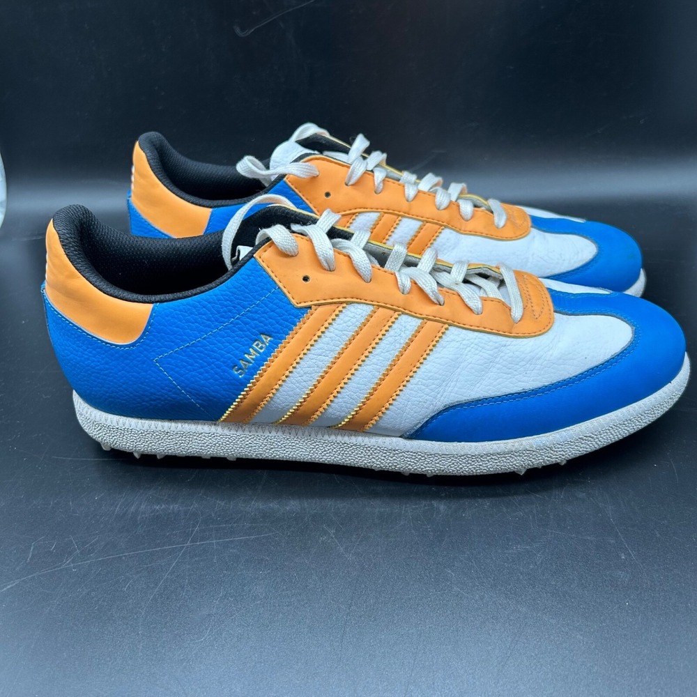 Adidas Samba Golf 671603 Limited Edition Blue Orange White Men 12 See Descriptio
